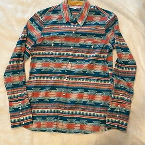Tin Haul Multicolor Aztec Pattern Shirt